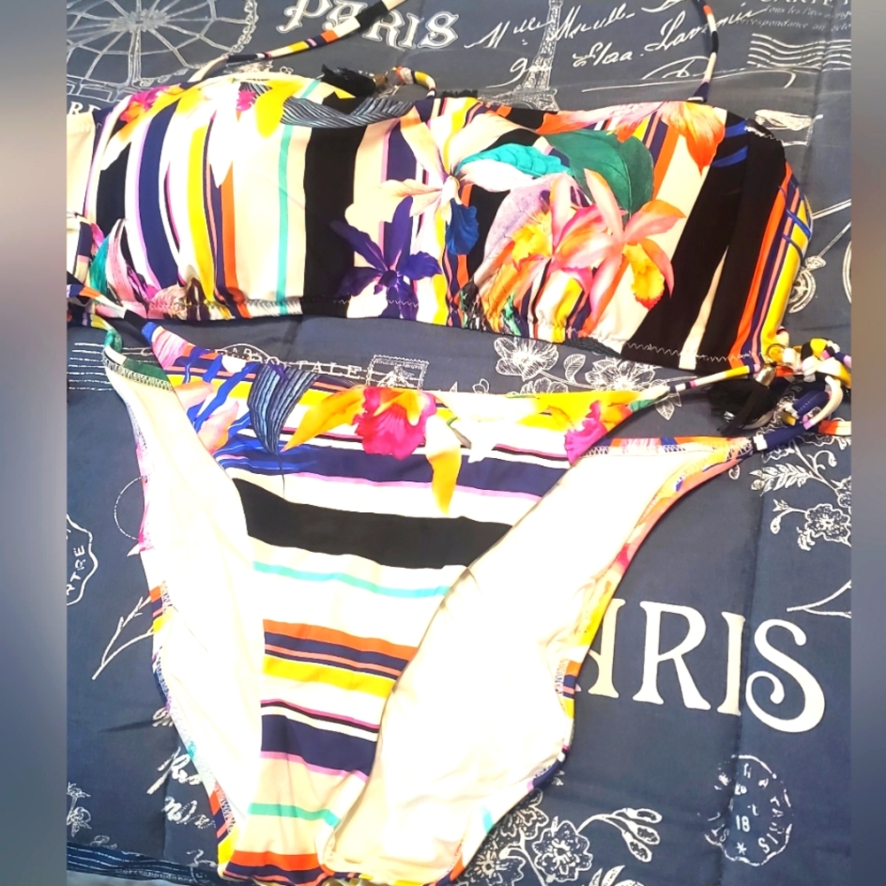 Trina Turk 2 Piece Swimsuit And Sarong